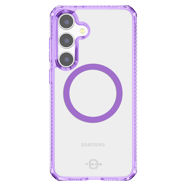 Itskins - Hybridr Clear Magsafe Case For Samsung Galaxy S25 - Light Purple And Transparent
