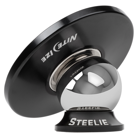 Nite Ize - Steelie Orbiter Plus Dash Mount Kit For Magsafe - Silver And Black