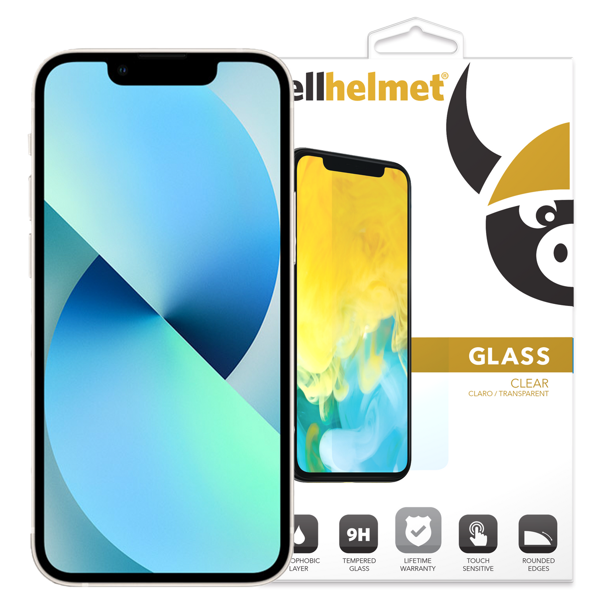 Cellhelmet - Tempered Glass Screen Protector For Apple Iphone 13 Mini - Clear