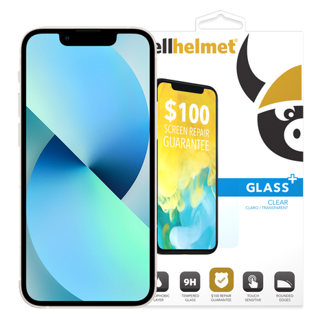 Cellhelmet - Tempered Glass Plus 100 Guarantee Screen Protector For Apple Iphone 13 Mini - Clear