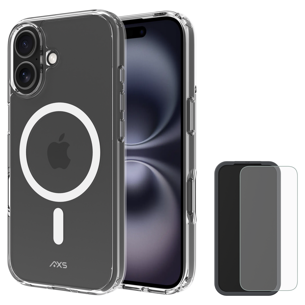 AXS Ultra Clear MagSafe Case with ArmorGlass Pack for Apple iPhone 17 - Clear