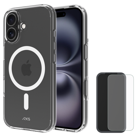 AXS Ultra Clear MagSafe Case with ArmorGlass Pack for Apple iPhone 17 - Clear