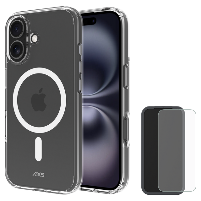 AXS Ultra Clear MagSafe Case with ArmorGlass Pack for Apple iPhone 17 - Clear