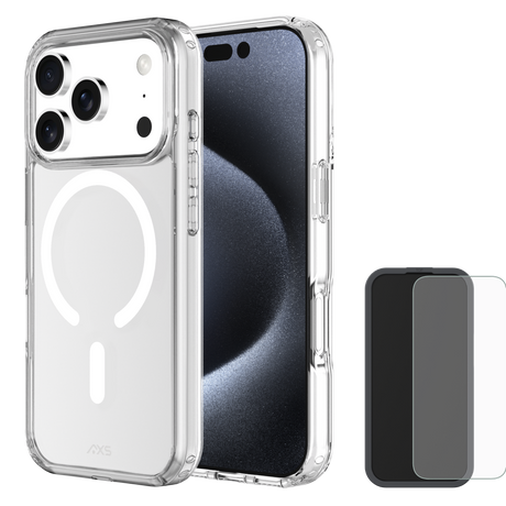AXS Ultra Clear MagSafe Case with Armorglass Pack for Apple iPhone 17 Pro Max - Clear