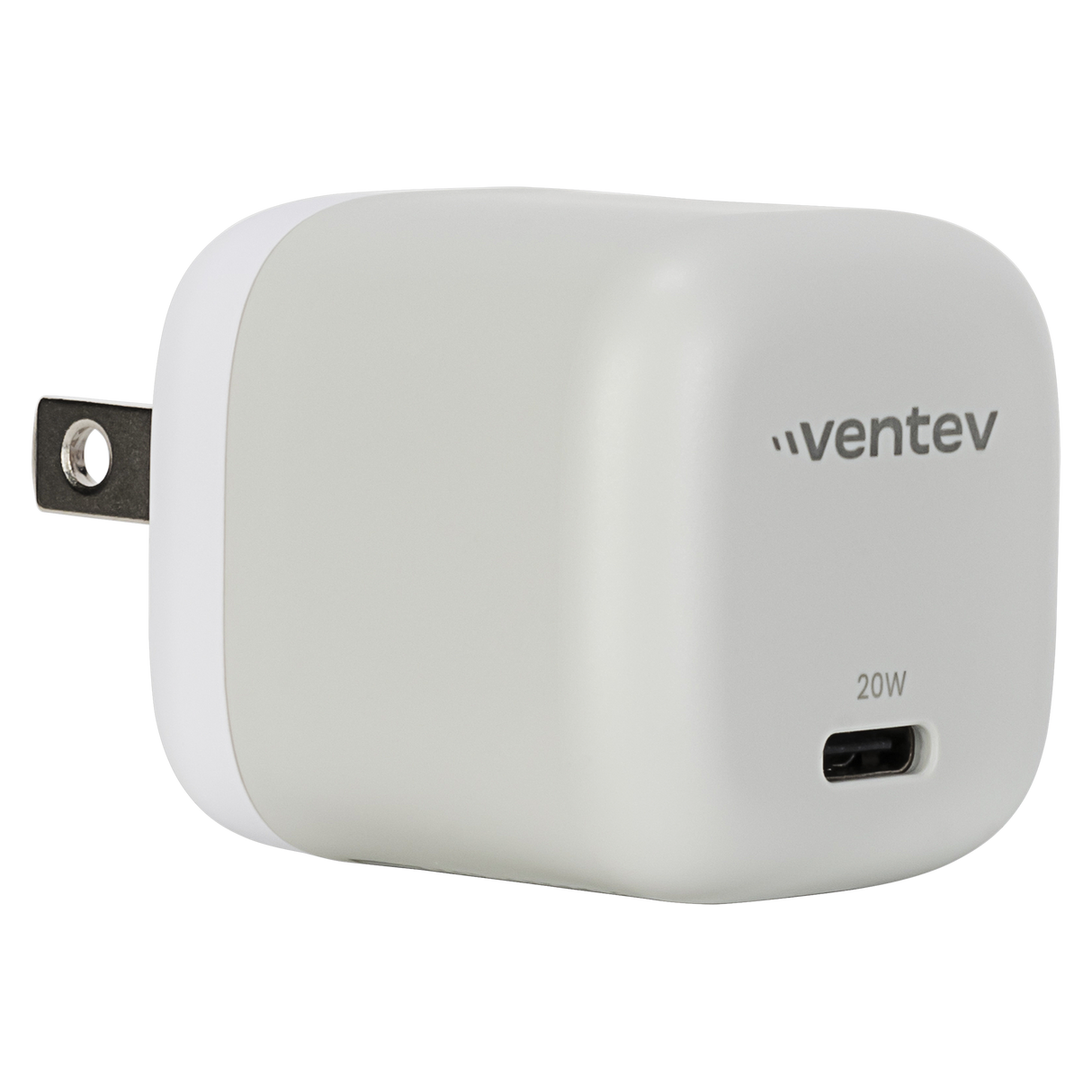 Ventev 20W Ultrafast USB-C Universal Wall Charger with USB-C to USB-C Cable - Gray
