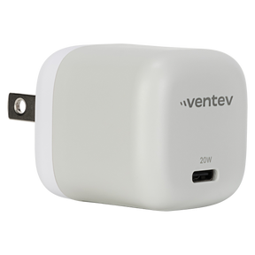 Ventev 20W Ultrafast USB-C Universal Wall Charger with USB-C to USB-C Cable - Gray
