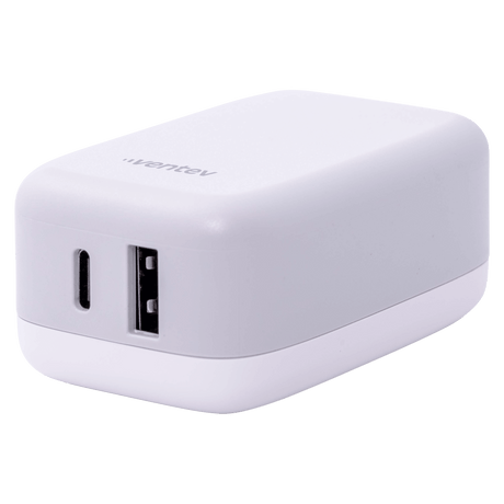 Ventev 27W Ultrafast USB-C and USB-A Universal Wall Charger – Gray