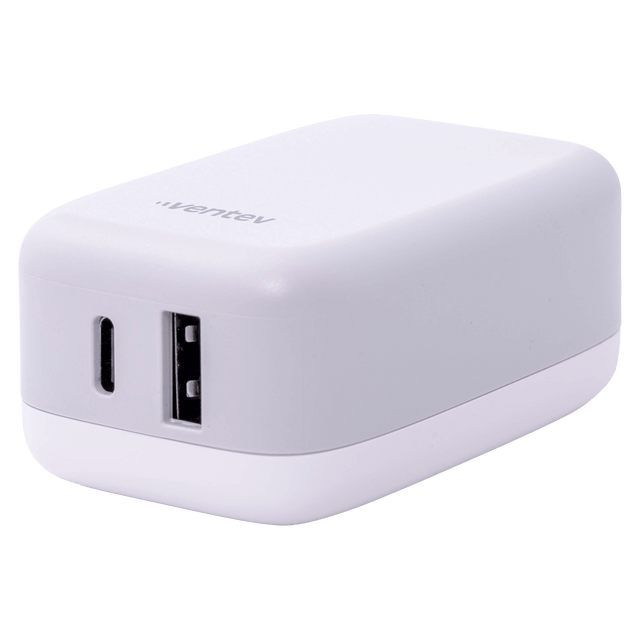 Ventev 27W Ultrafast USB-C and USB-A Universal Wall Charger – Gray