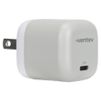 Ventev 30W Mini Wall Charger with USB-C to Apple Lightning Cable - White