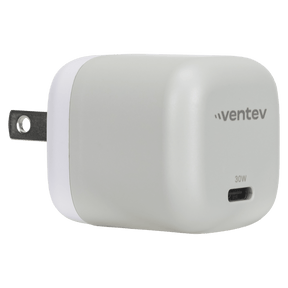 Ventev 30W Mini Wall Charger with USB-C to Apple Lightning Cable - White