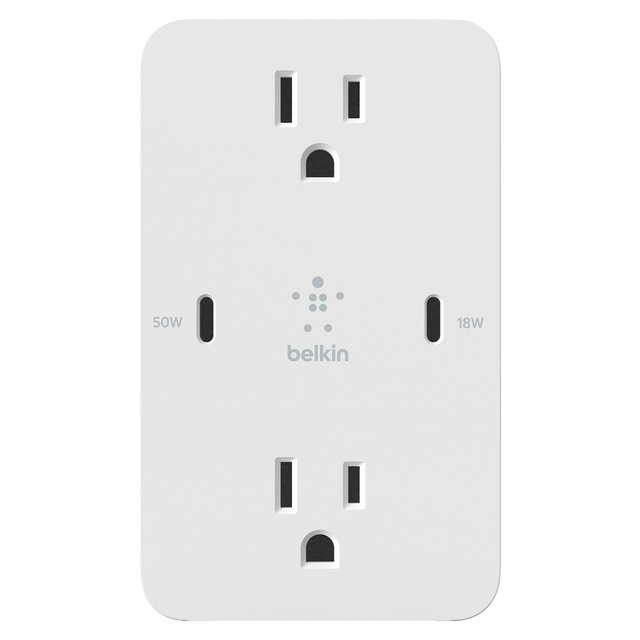 Belkin - Boostcharge Gan Usb C Wall Plate 68w - White