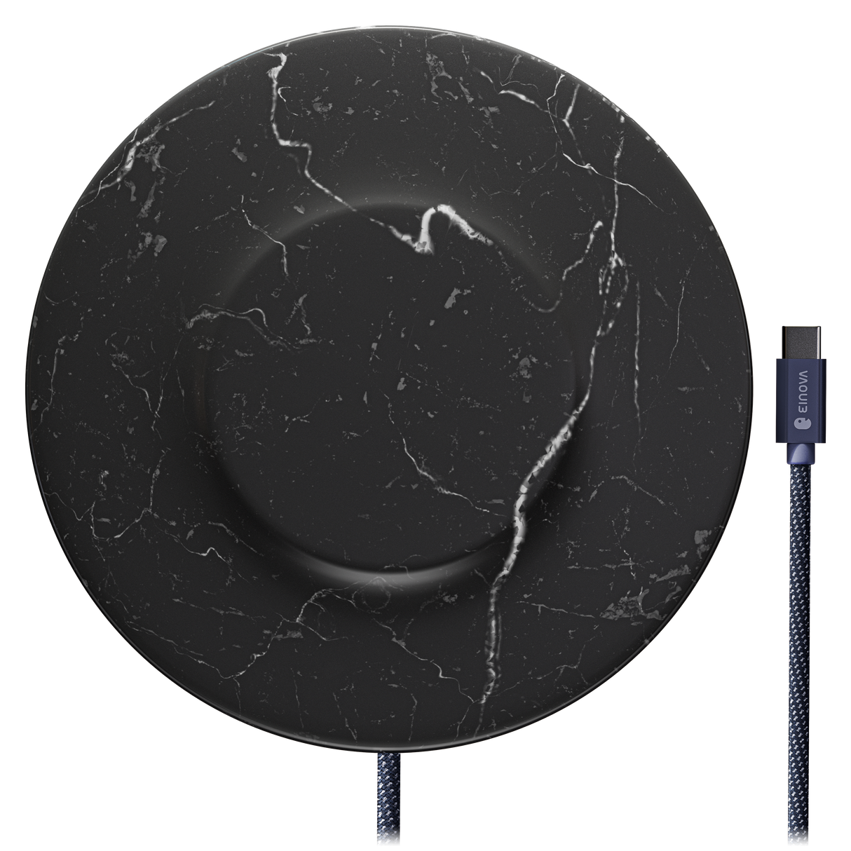 Einova - Classic Wireless Charging Stone - Black Marble