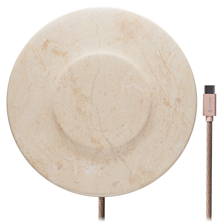 Einova - Classic Wireless Charging Stone - Cream Marble