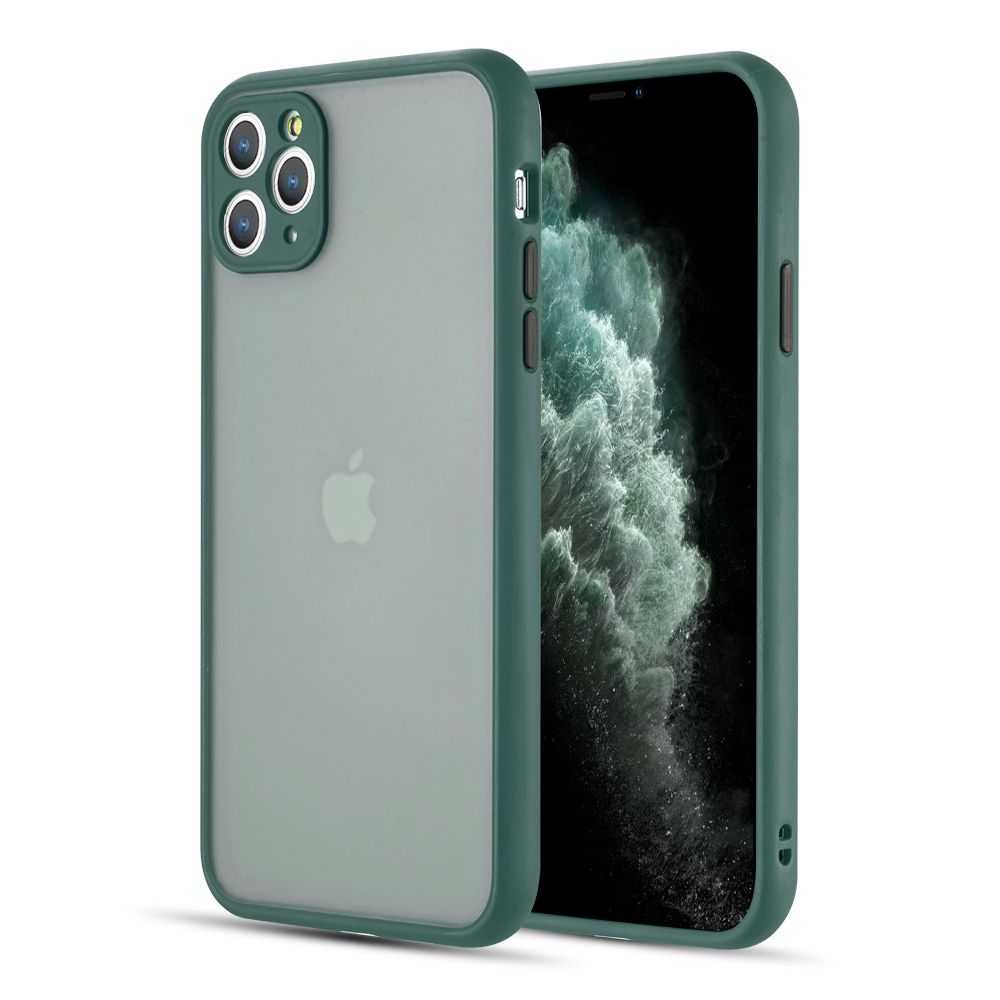 APPLE IPHONE 11 PRO - LUXMO FROSTED BUMPER CASE - MIDNIGHT GREEN