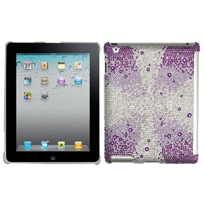 Apple Ipad 2 / Ipad 4th Generation / New Ipad - Mybat Diamante Smartslim Gem Gradient Tablet Case - Purple Starburst