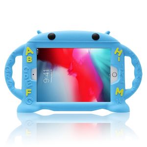 Apple Ipad Mini (2019) / Ipad Mini W/ Retina Display / Ipad Mini 3 / Ipad Mini 4 - Mybat Handheld Letter Kids Drop Resistant Protector Tablet Cover W/ Stand - Blue