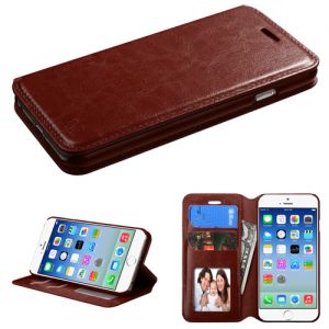 Apple Iphone 6 / 6s - Mybat Myjacket Wallet Case - Brown