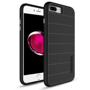 Apple Iphone 7 Plus / 8 Plus - Mybat Fusion Textured Dots Cover - Black