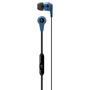 SKULLCANDY INK'D 2.0 WIRED EARBUDS W/ MICROPHONE - BLUE / BLACK