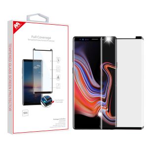 Samsung Galaxy Note 9 - Mybat Full Coverage Tempered Glass Screen Protector - Black / Clear