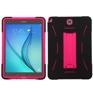 Samsung Galaxy Tab A 9.7 - Asmyna Symbiosis Stand Hybrid Cover - Hot Pink / Black