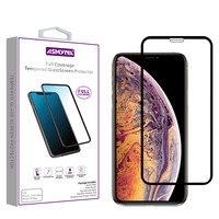 Asmyna Full Coverage Tempered Glass Screen Protector for Apple iPhone 11 Pro Max / XS Max - Black