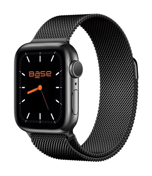 Base Apple Watch Stainless Steel Bands for Series 1/2/3/4/5/6/7/SE - Small (38/40/41mm) - Black