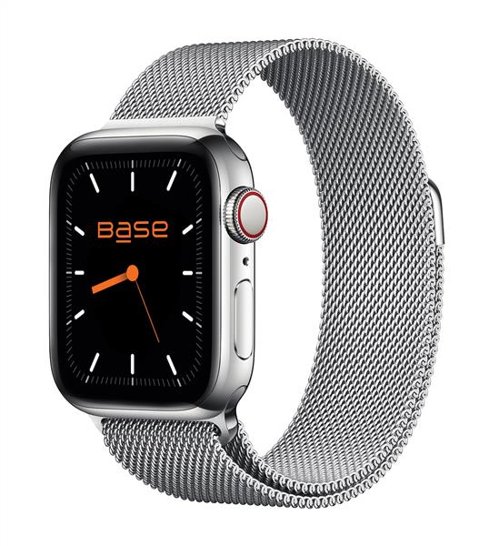 Base Apple Watch Stainless Steel Bands for Series 1/2/3/4/5/6/7/SE - Small (38/40/41mm) - Silver