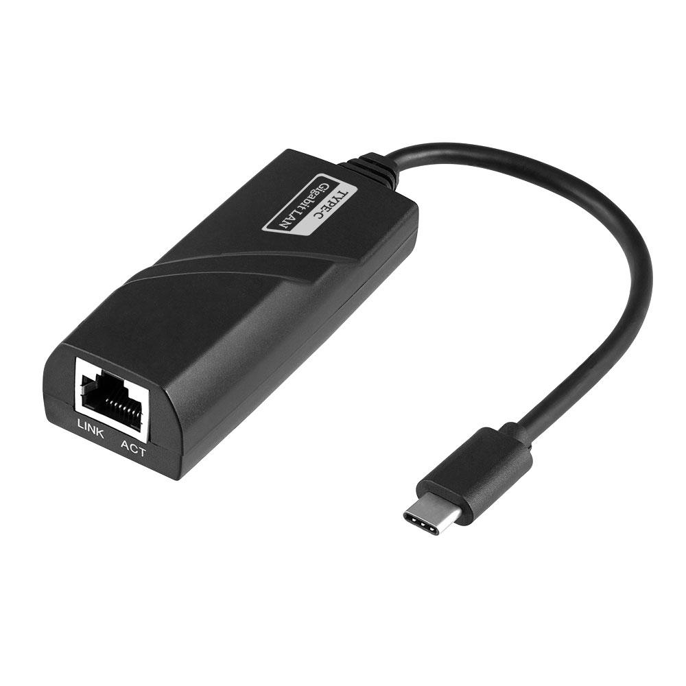 CABLE ADAPTER TYPE-C MALE TO RJ45 GIGABIT 6IN/15CM