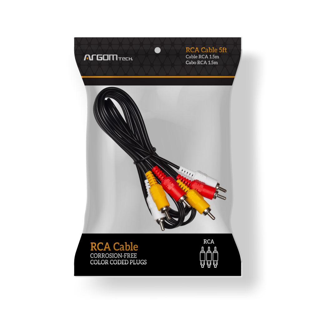 CABLE RCA TO RCA M/M 5FT/1.5M