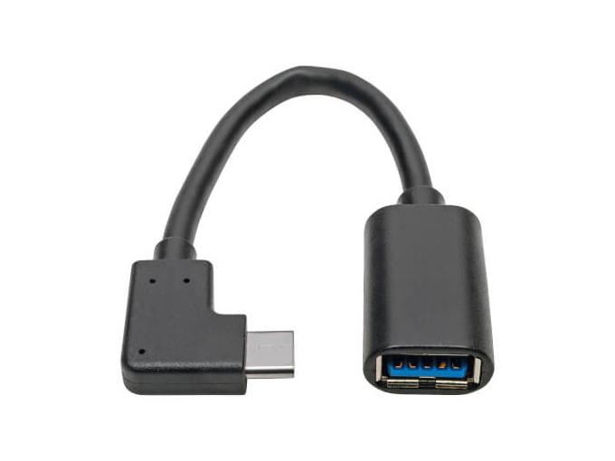 Eaton Tripp Lite Series USB C to USB-A Cable Right Angle 3.1 5 Gbps USB Type C M/F 6in - USB adapter