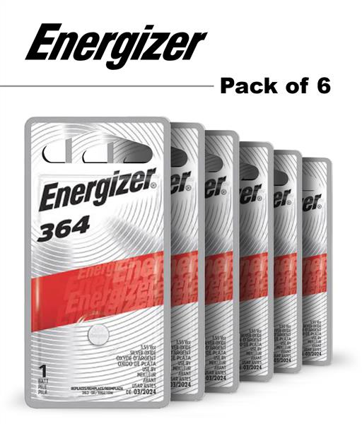 Energizer 364 Coin Batteries - 1 Pack - 6 count