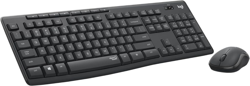 Logitech MK270 Wireless Keyboard And Mouse Combo For Windows, 2.4 GHz Wireless - Black