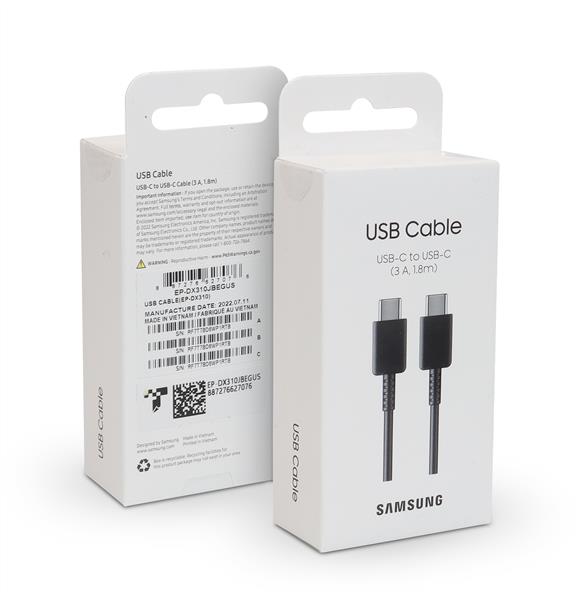 Samsung Type-C to Type-C Cable 6ft (3A),  Black