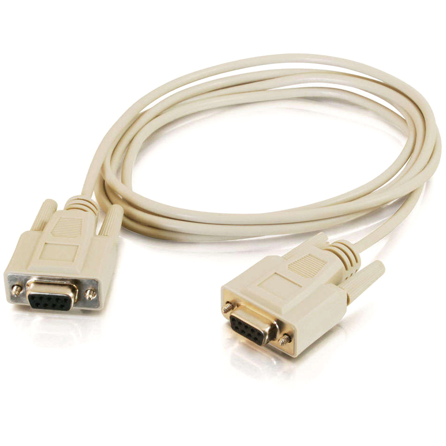 C2G 6ft DB9 F/F Null Modem Cable - Beige