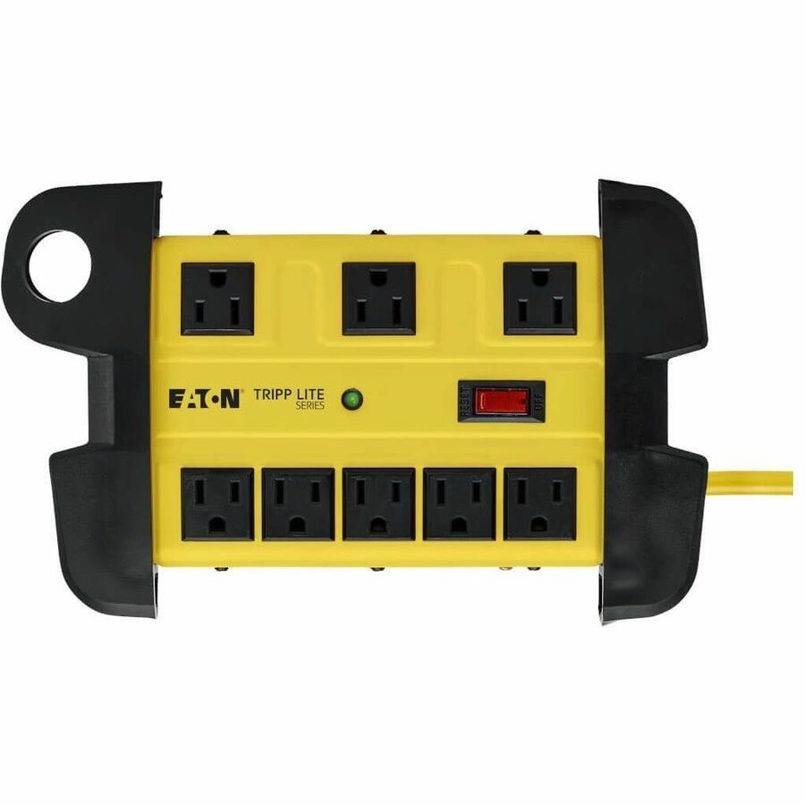 Eaton Tripp Lite Series Protect It! 8-Outlet Industrial Safety Surge Protector, 12 ft. Cord, 1500 Joules, Cord Wrap, Hang Holes