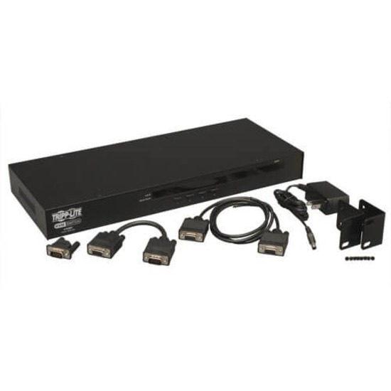 Tripp Lite by Eaton 4-Port 1U Rack-Mount USB/PS2 KVM Switch with On-Screen Display