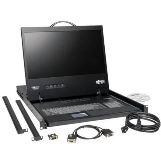 Tripp Lite by Eaton NetController 16-Port 1U Rack-Mount Console KVM Switch with 19-in. LCD, TAA