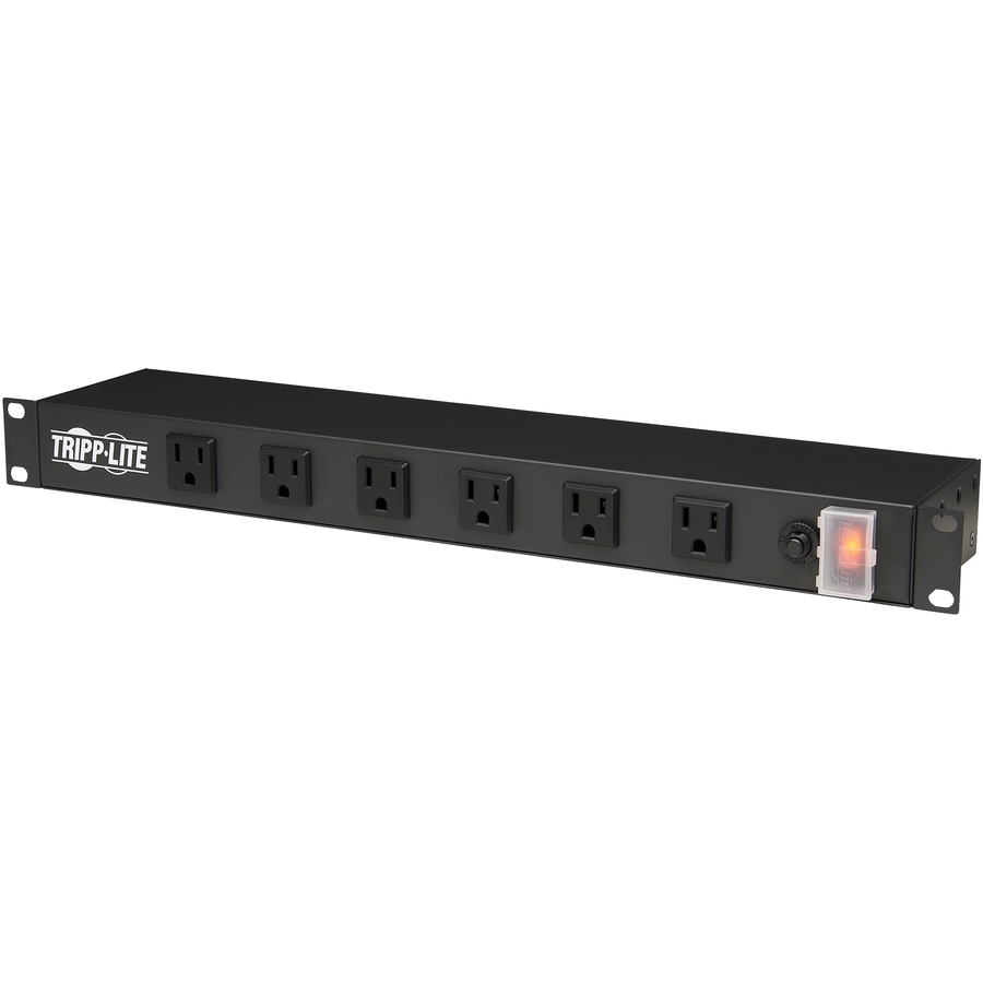 Tripp Lite by Eaton 1U Rack-Mount Power Strip, 120V, 15A, 5-15P, 12 Right-Angle 5-15R Outlets (6 Front-Facing, 6 Rear-Facing), 15 ft. (4.57 m) Cord