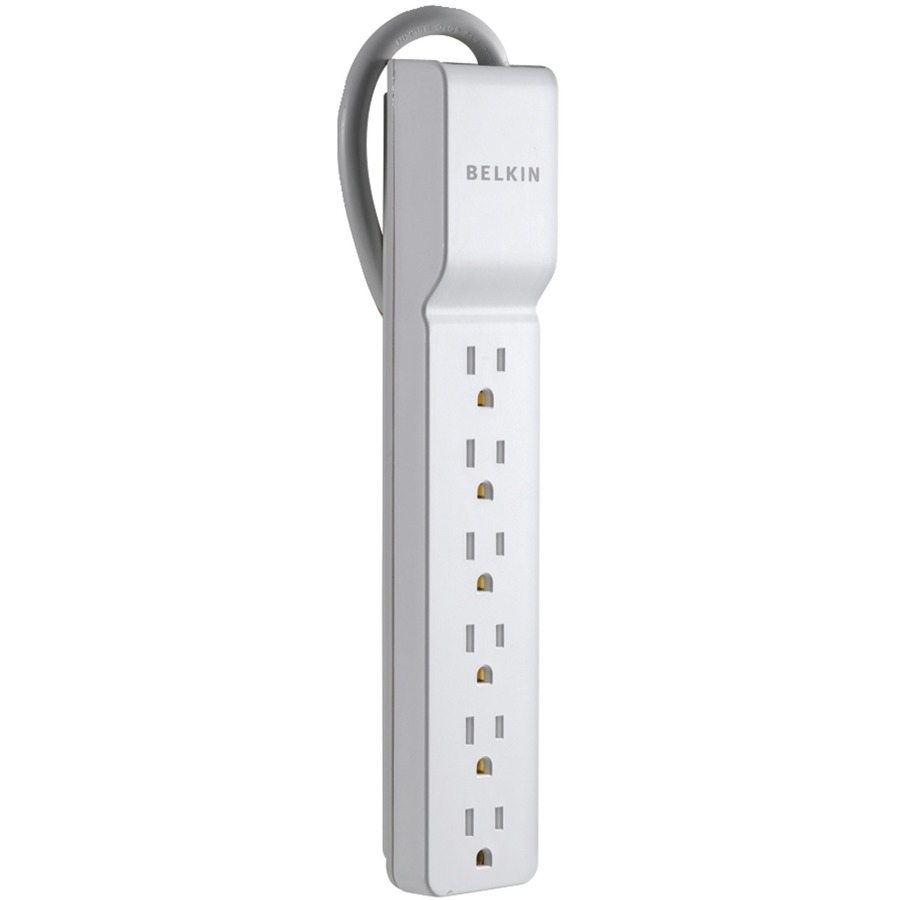 Belkin 6 Outlet Power Strip Surge Protector with 6ft Power Cord - 720 Joules - White