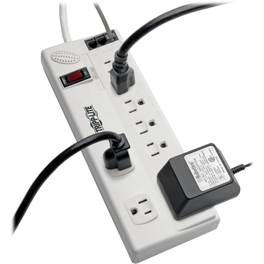 Tripp Lite by Eaton Protect It! 8-Outlet Computer Surge Protector, 8 ft. (2.43 m) Cord, 3150 Joules, Tel/Modem/Fax Protection, TAA