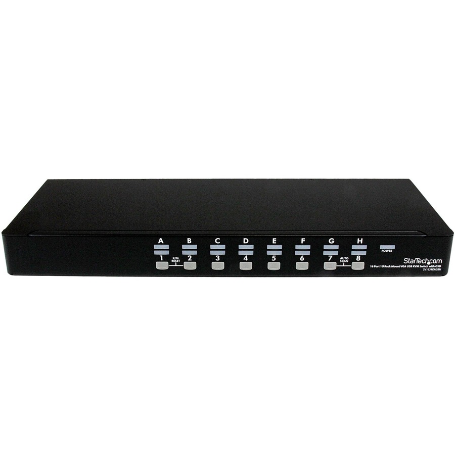 StarTech.com 16 Port 1U Rackmount USB KVM Switch with OSD