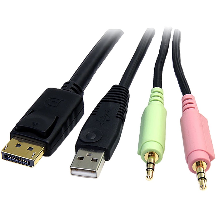 StarTech.com 6 ft 4-in-1 USB DisplayPort KVM Switch Cable