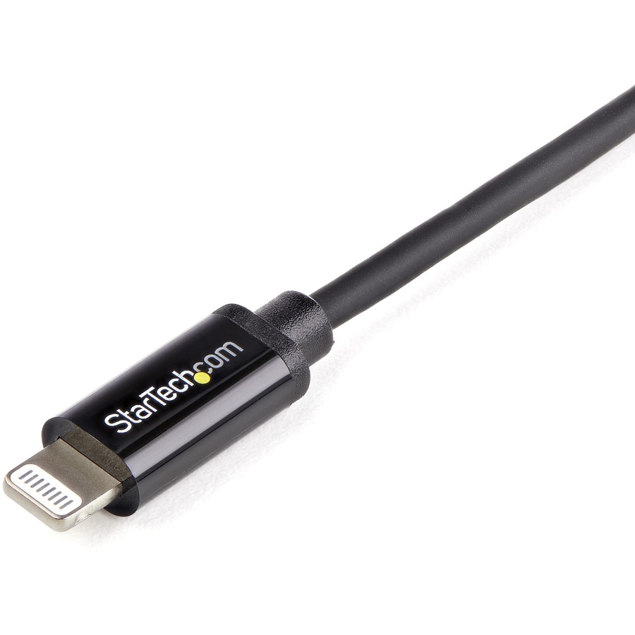 StarTech.com 2m (6ft) Long Black Apple® 8-pin Lightning Connector to USB Cable for iPhone / iPod / iPad