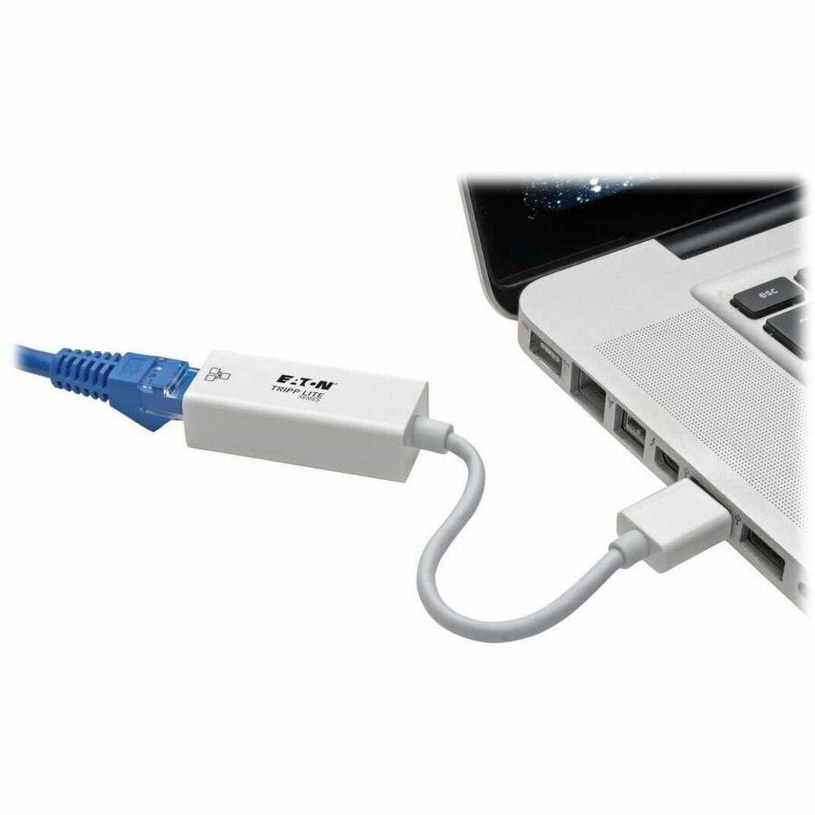 Eaton Tripp Lite Series USB 3.0 to Gigabit Ethernet NIC Network Adapter - 10/100/1000 Mbps, White