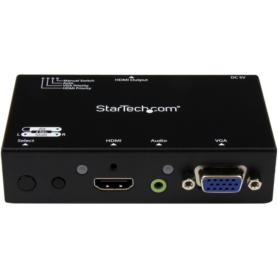 StarTech.com 2x1 HDMI + VGA to HDMI Converter Switch w/ Automatic and Priority Switching â€