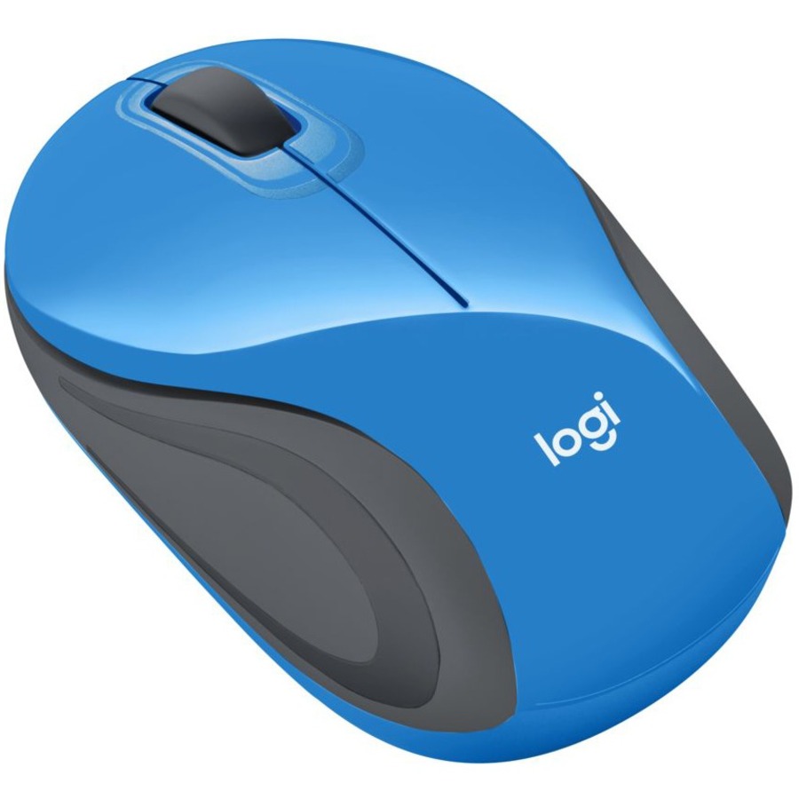 Logitech Wireless Mini Mouse M187 Ultra Portable, 2.4 GHz with USB Receiver, 1000 DPI Optical Tracking, 3-Buttons, PC / Mac / Laptop - Blue