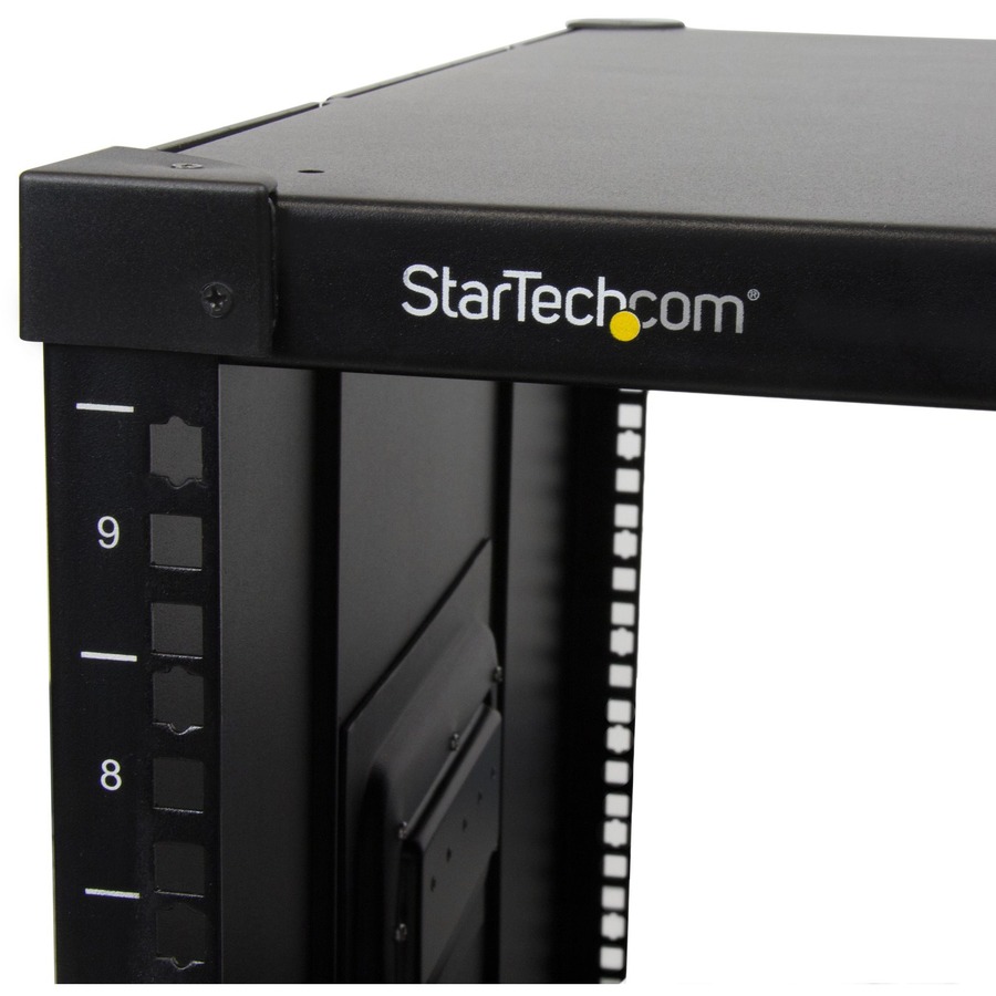 StarTech.com 4-Post 9U Mobile Open Frame Server Rack, 19