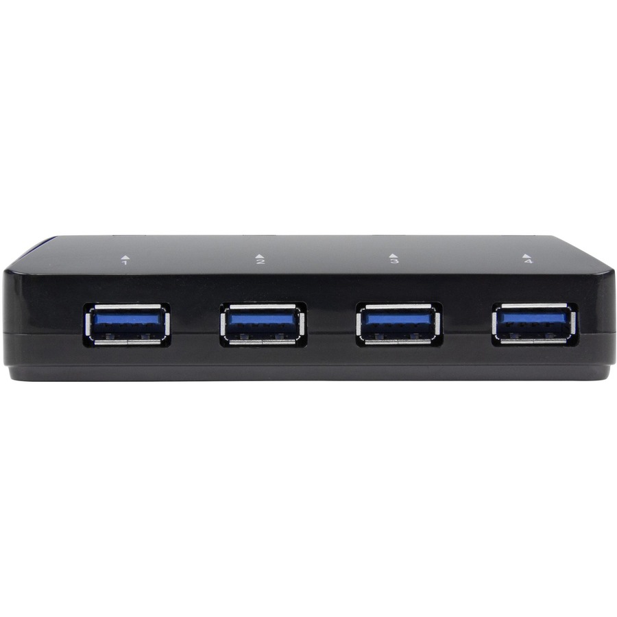 StarTech.com 4-Port USB 3.0 Hub plus Dedicated Charging Port - 5Gbps - 1 x 2.4A Port - Desktop USB Hub and Fast-Charging Station