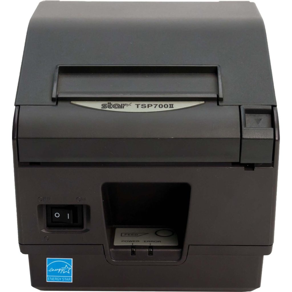 Star Micronics TSP700II Thermal Receipt and Label Printer, Bluetooth iOS, Auto Connect ON - Cutter, External Power Supply Needed, Gray